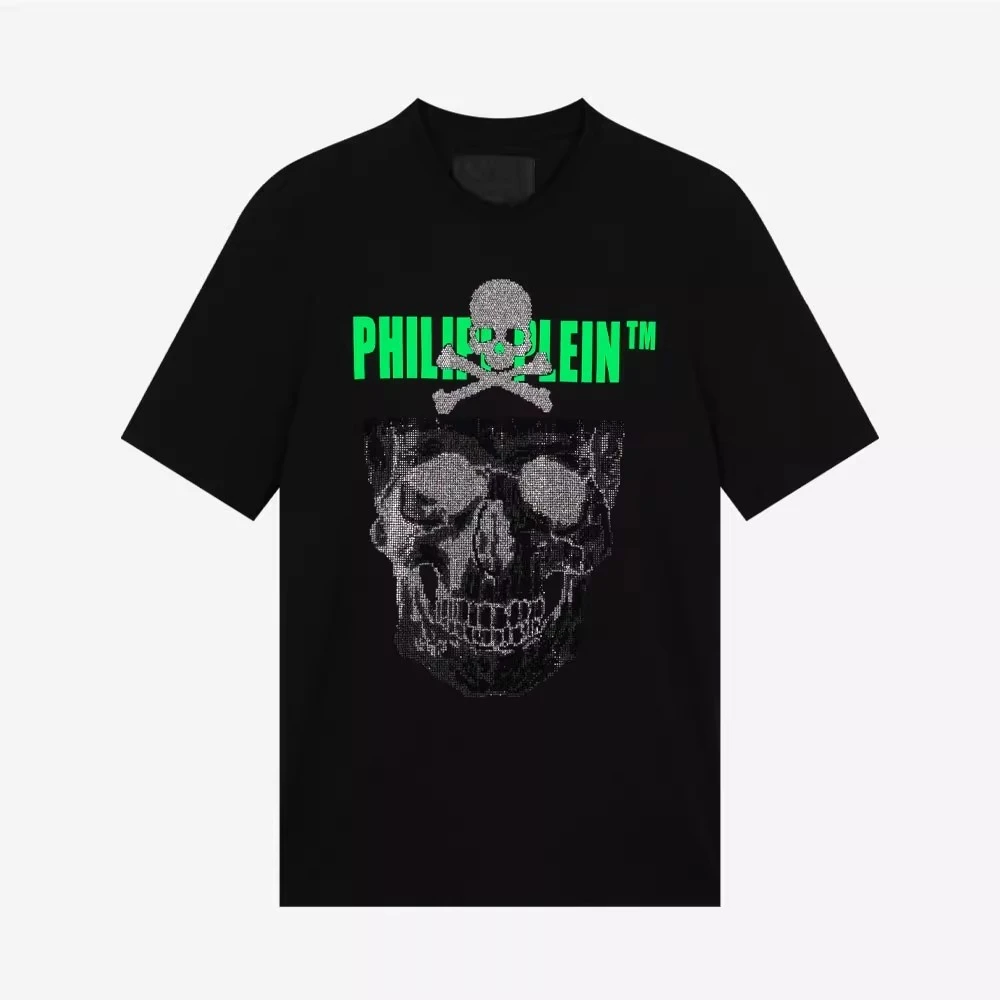 PHILIPP PLEIN PPlogo带钻骷髅男短袖T恤S20CMTK4248PJY002N0209