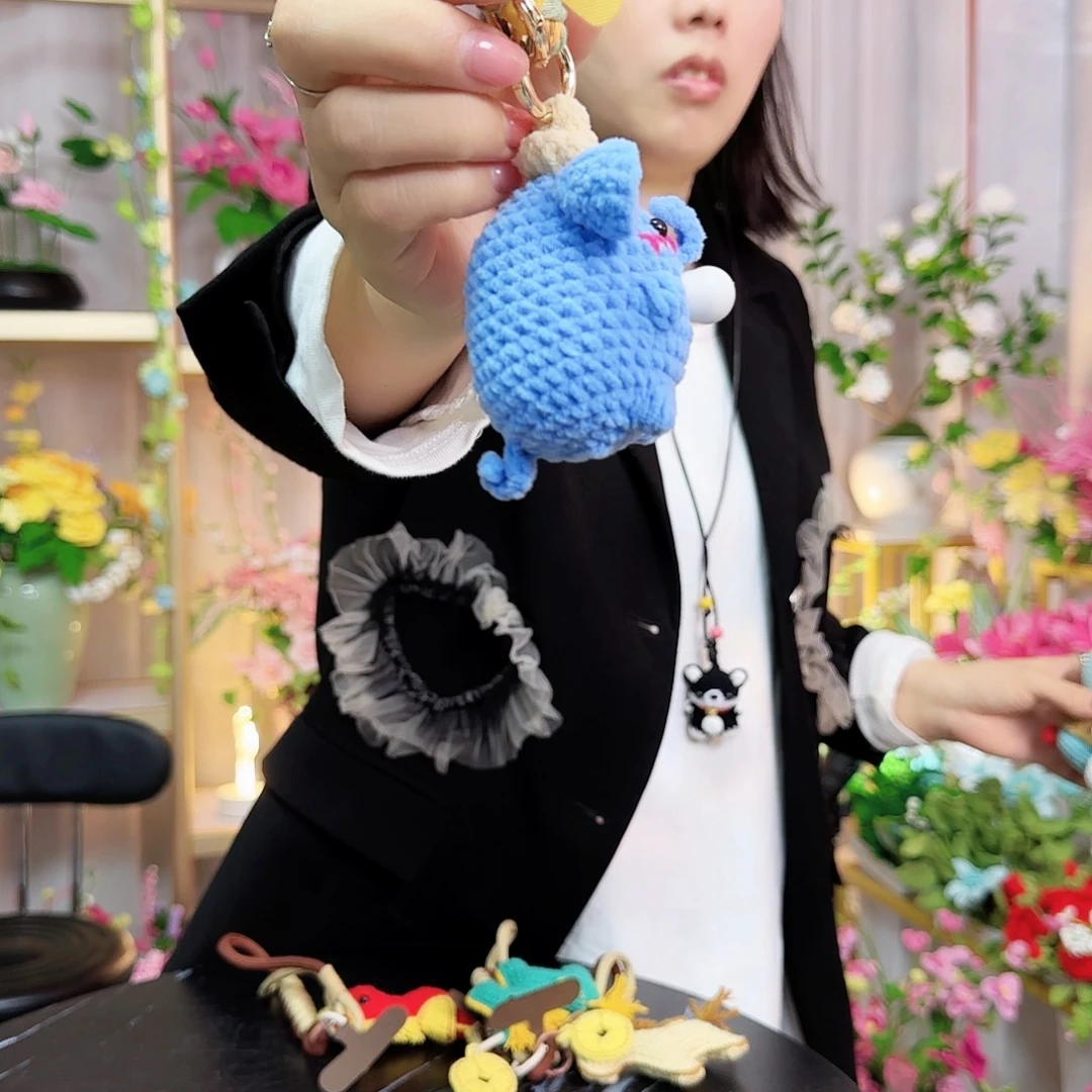 纯手工钩织手工钩织设计手机链