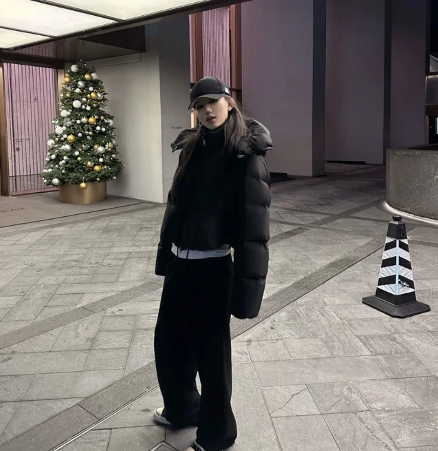 未使用 MaxMara 【兔子姐姐】泡芙感白鹅绒宽松羽绒服