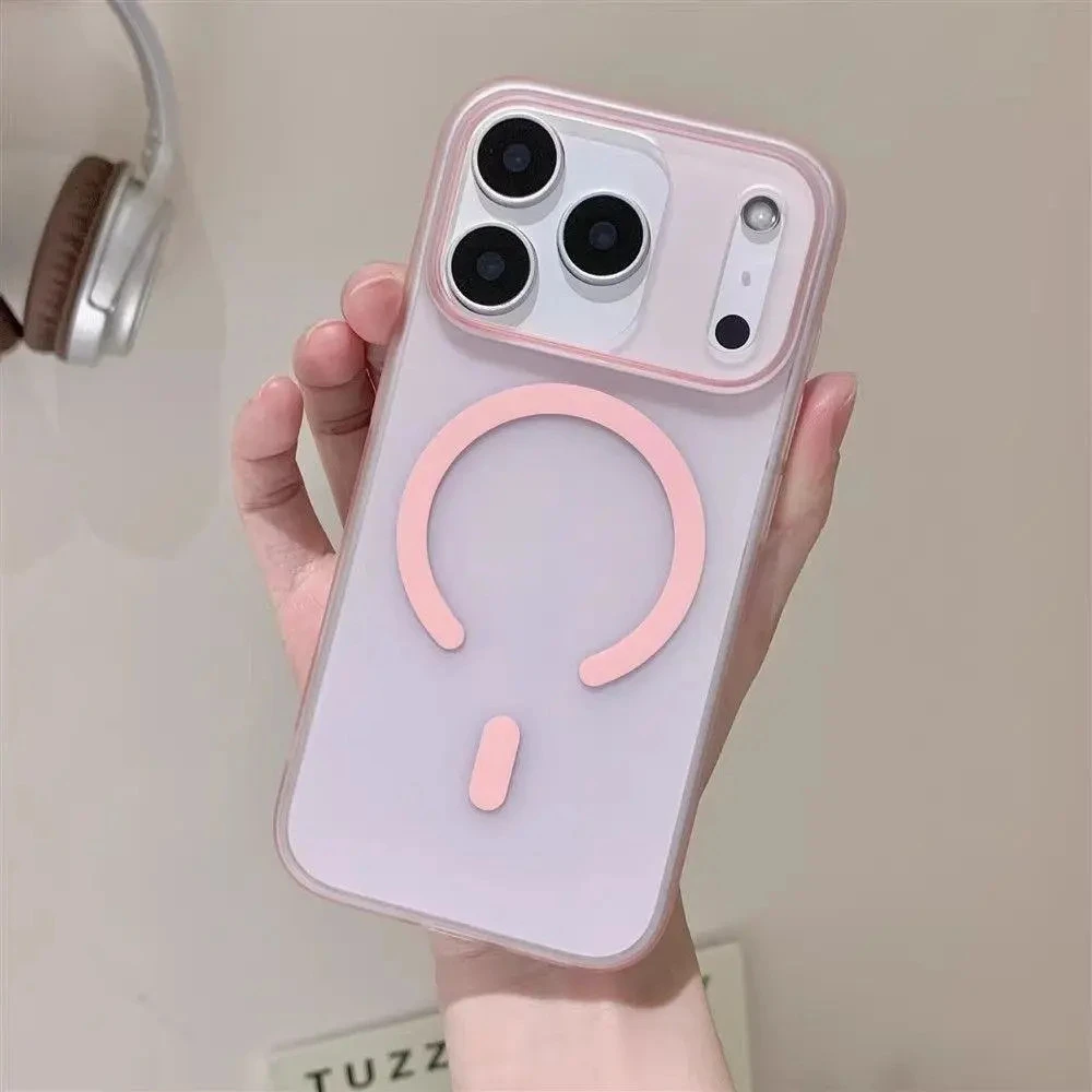 适用于苹果17内置磁吸手机壳iPhone17promax17air冰雾17磨砂p半透