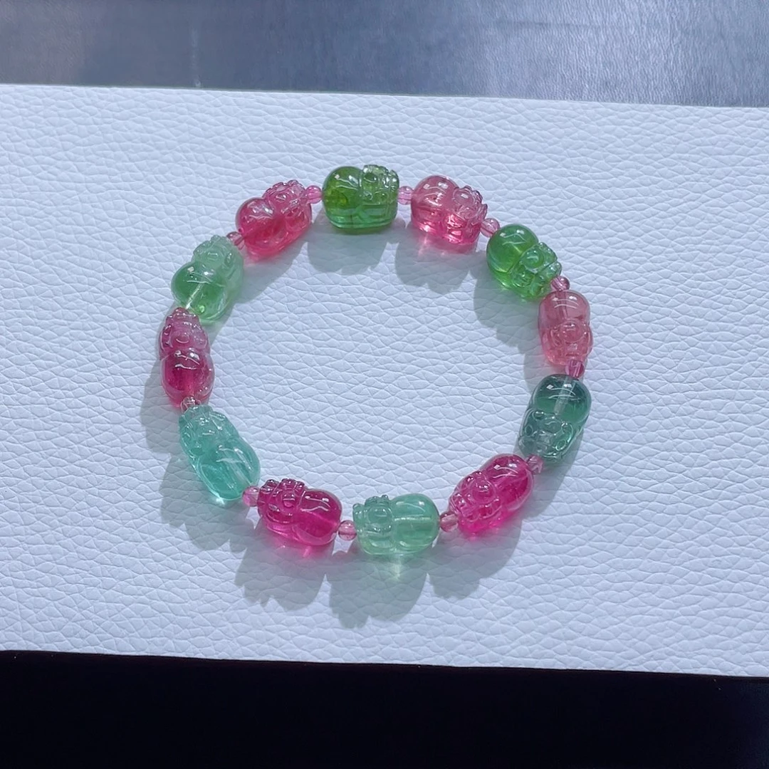 碧玺未镶嵌手链碧玺手链