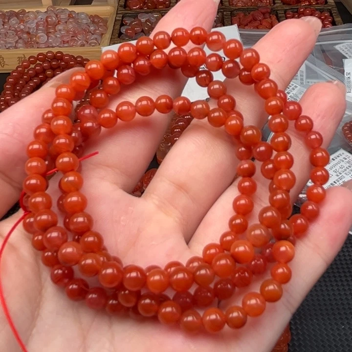 南红玛瑙未镶嵌手链