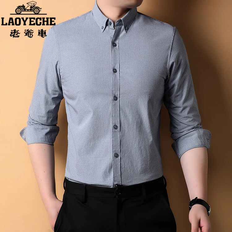 老爷车衬衫男长袖法式春季新款工装百搭衬衣痞帅轻奢高端男装