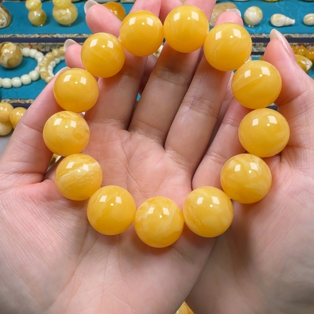 琥珀未镶嵌手链同料