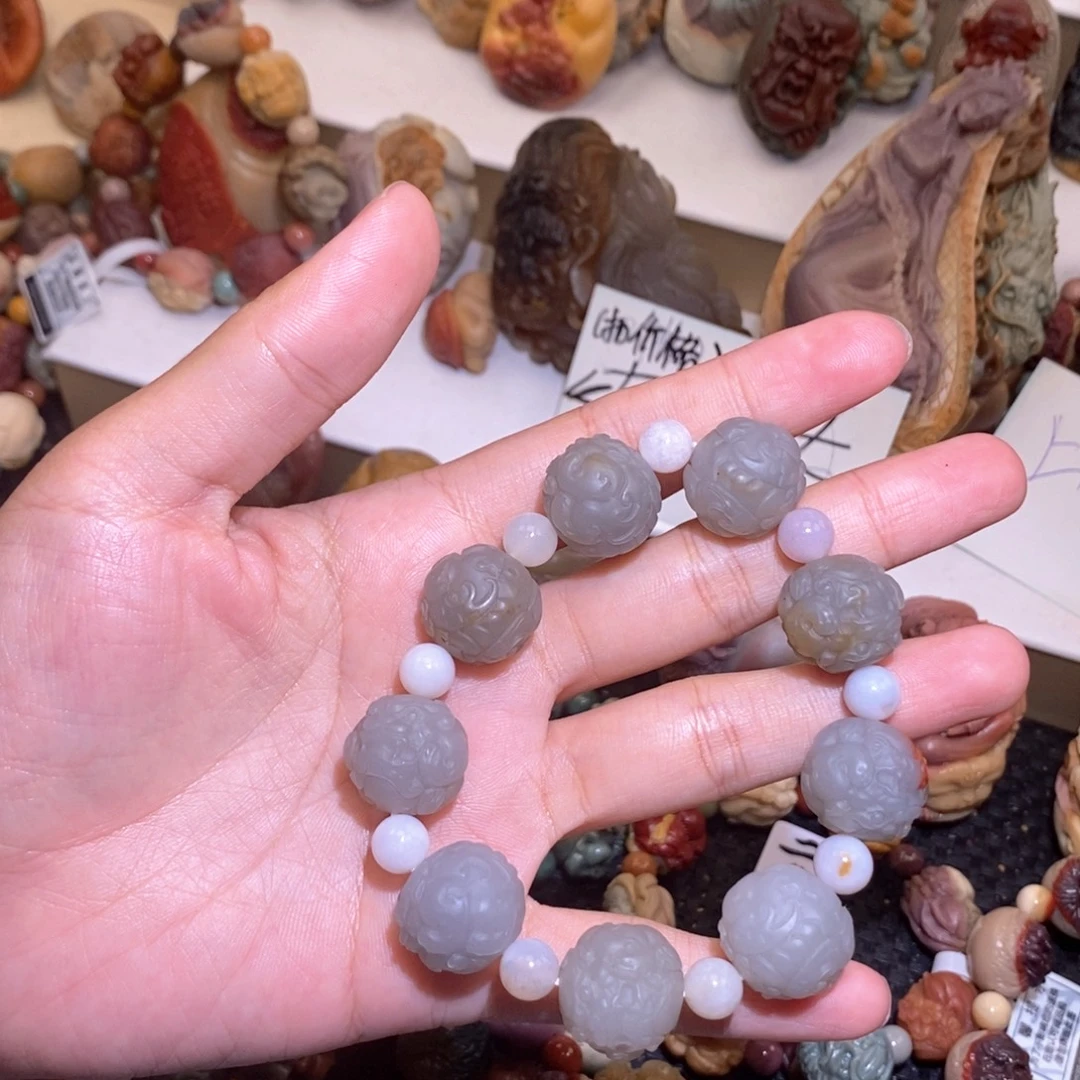 石英质玉（阿拉善玉）未镶嵌手链