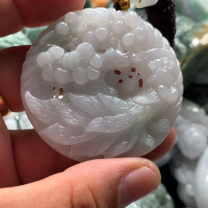 翡翠未镶嵌颈饰保真天然a货翡翠