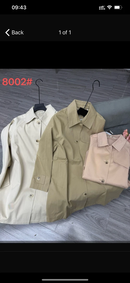 8002-2025早春简约百搭中长款女翻领复古风衣
