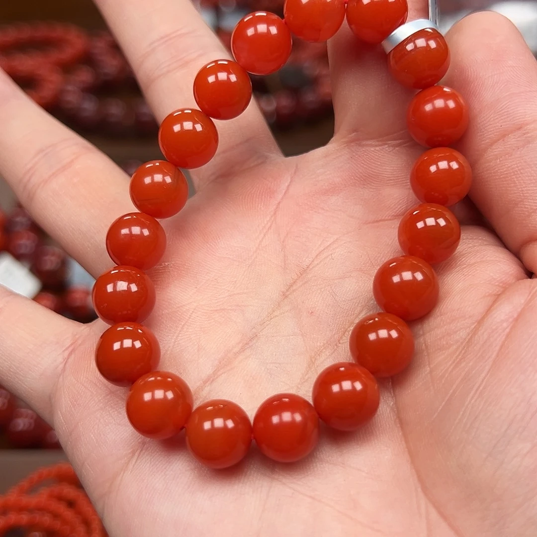 南红玛瑙未镶嵌手链