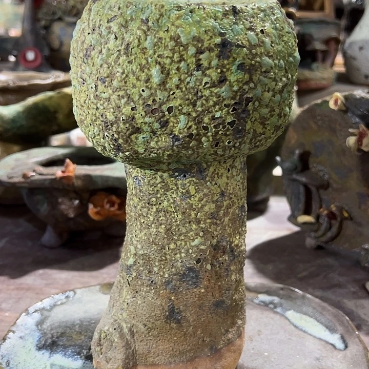 手工粗陶高温花盆