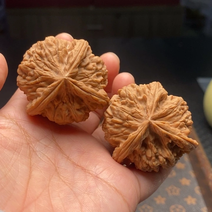 把件文玩核桃血麒麟三棱43尺