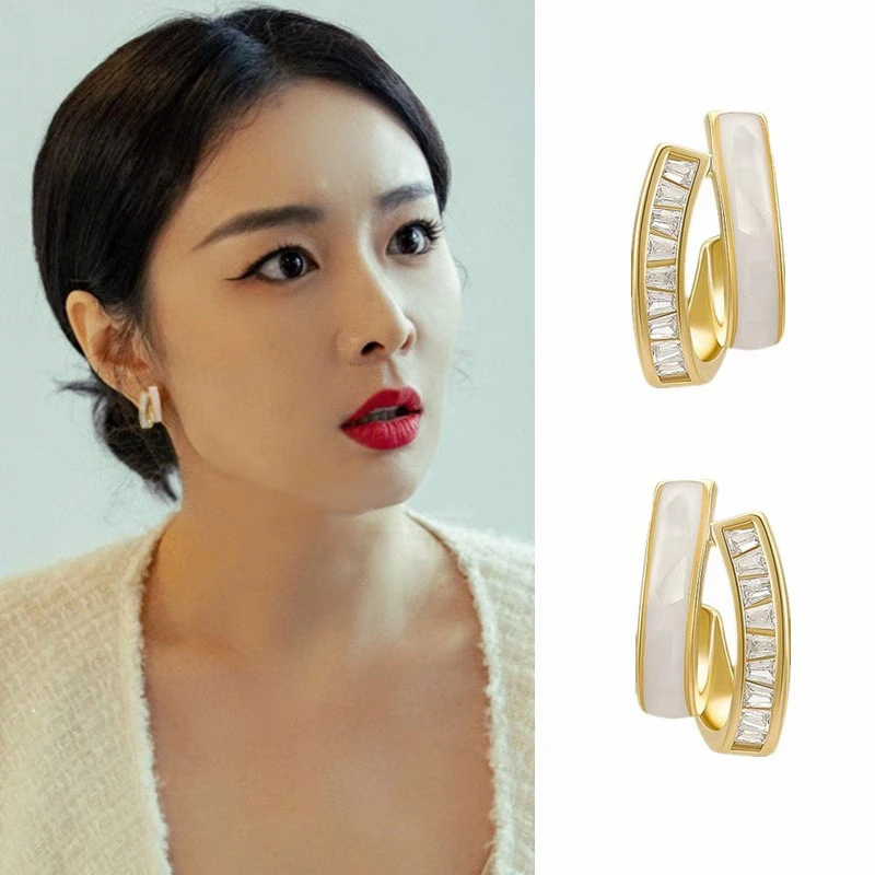 铜合金耳饰 无耳洞蚊香盘耳夹女设计感时尚耳环新款气质百搭无洞