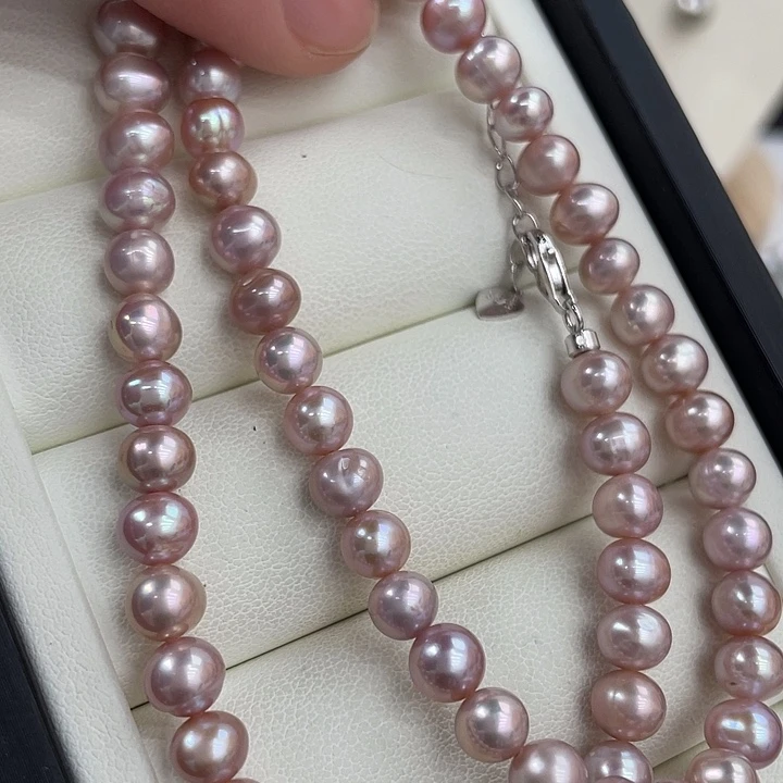 淡水珍珠颈饰银S925镶嵌