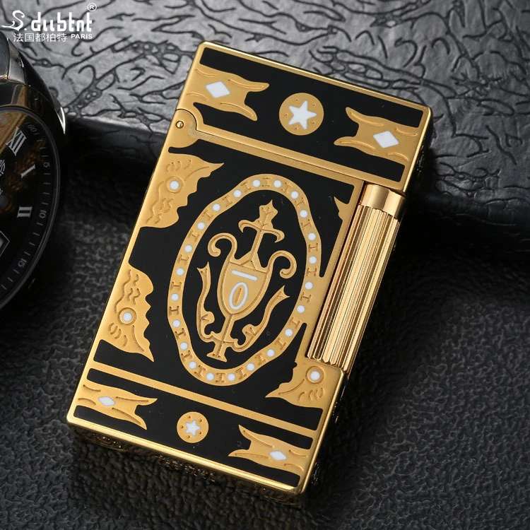 S.dubtnt都柏特王权圣杯黄铜侧滑朗声打火机