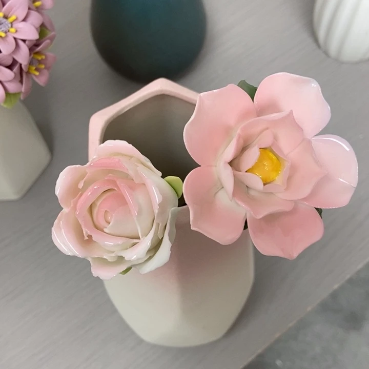 陶瓷手工制作陶瓷花