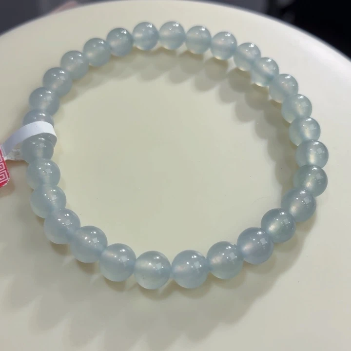 未镶嵌手链翡翠冰胶蓝底卡6.3