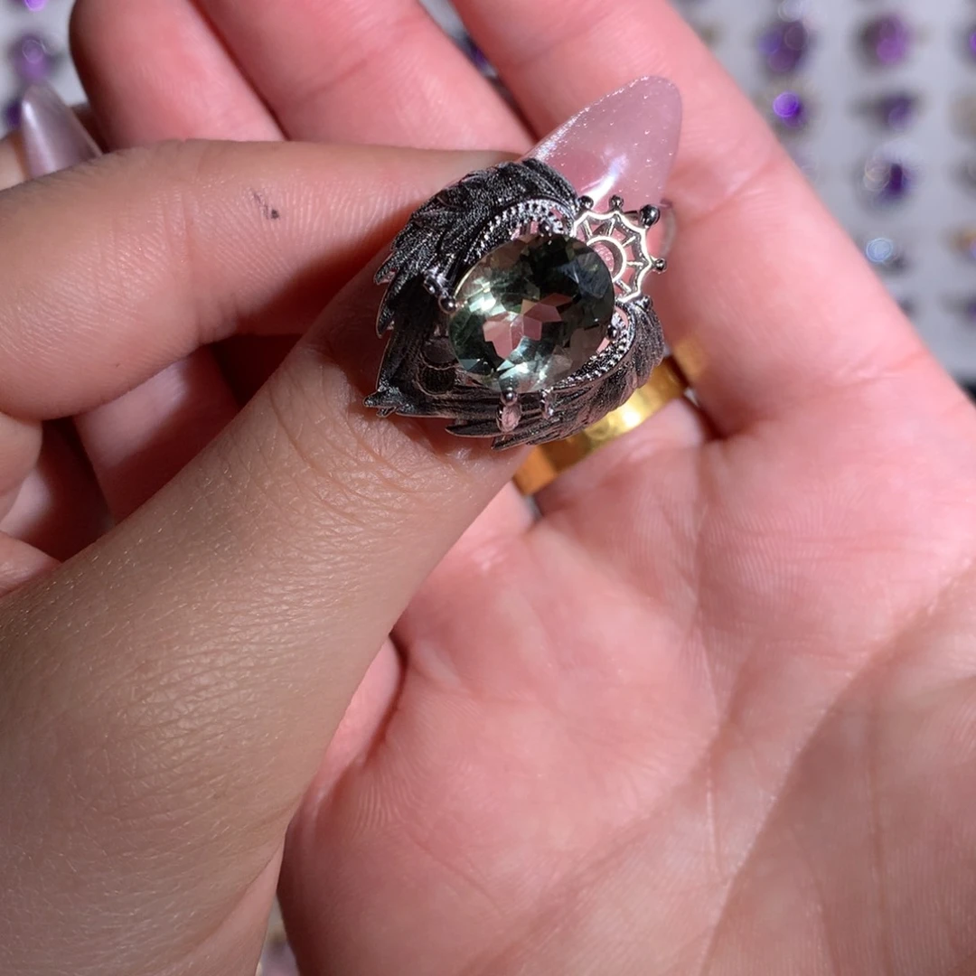 【闪购商品】水晶戒指银S925镶嵌o****又戒指