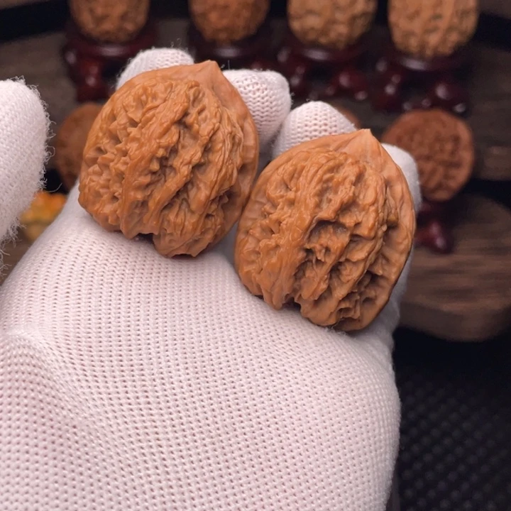 文玩核桃把件秦岭野生山魄系列龙阙33全