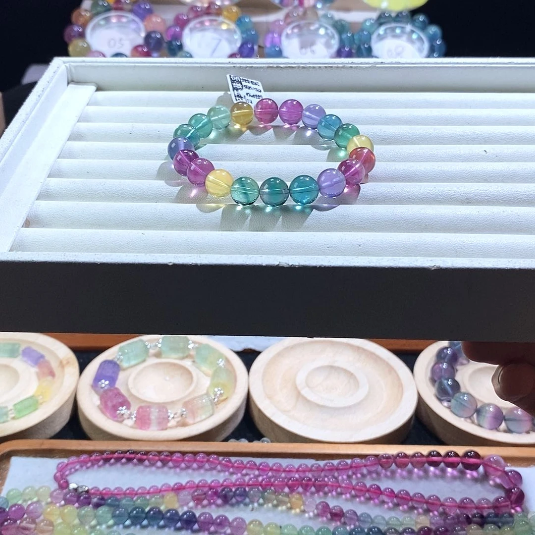 手链未镶嵌萤石9.7彩虹糖果