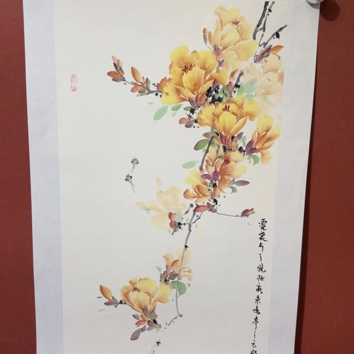 国画听兰老师花鸟