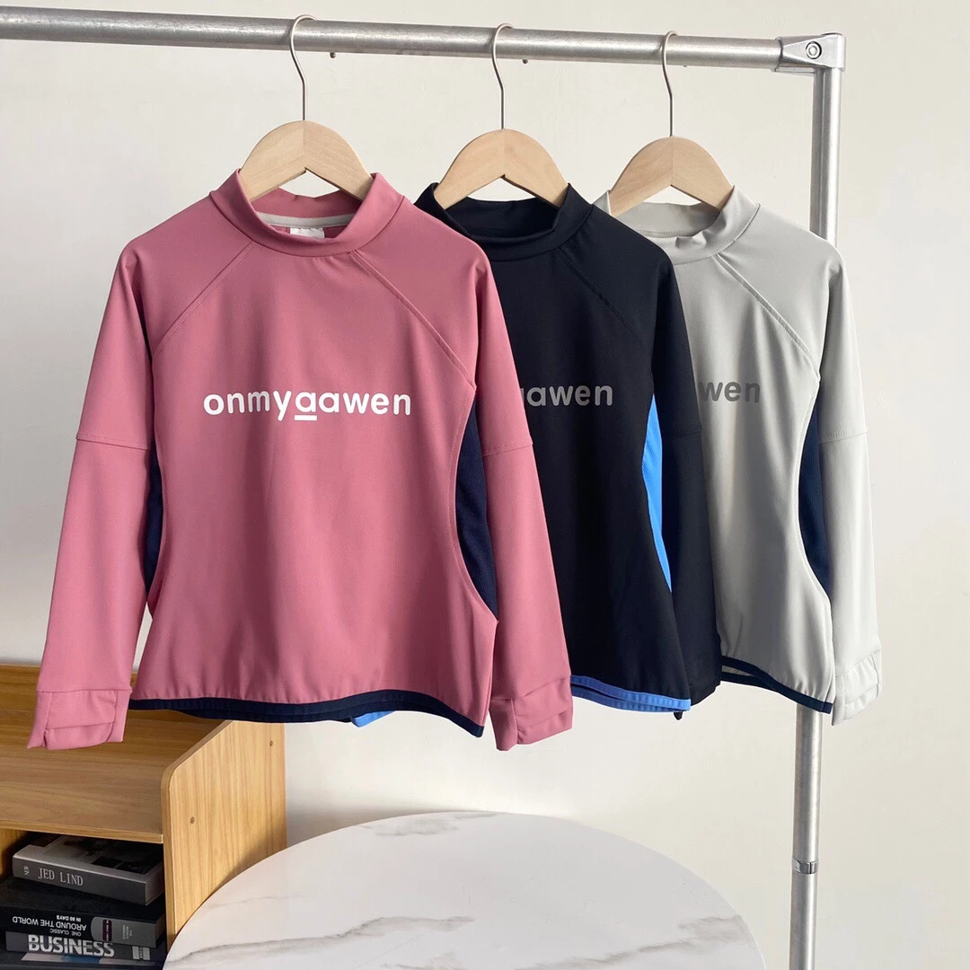 儿童户外运动速干T恤2025春秋款新款男童女童大童长袖打底衫上衣