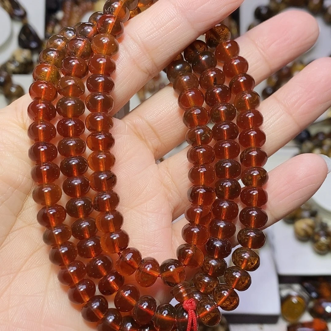 琥珀未镶嵌裸石血珀8m