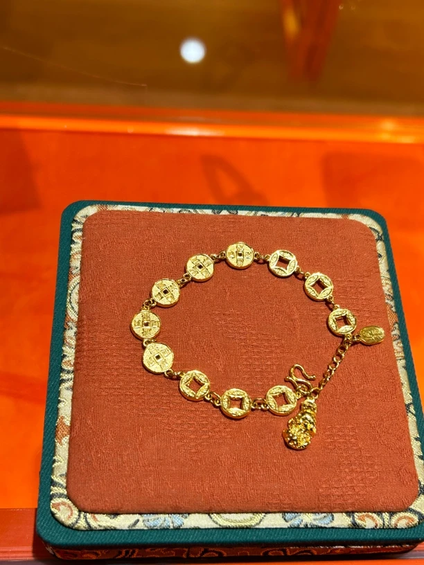 足银手链 貔貅铜钱手链潮流