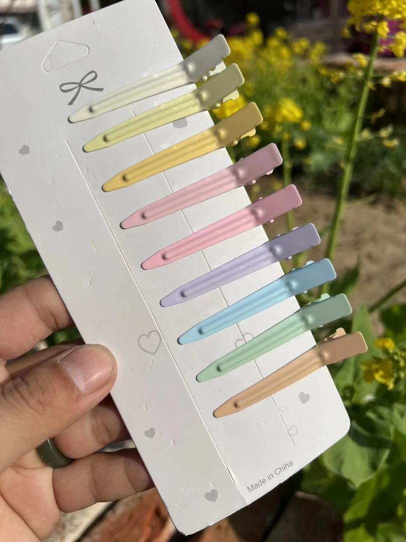 新款6厘米亮油无痕定位夹定型夹奶油胶DIY发夹