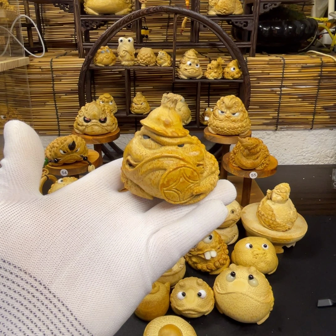 竹个性文玩竹雕金蟾