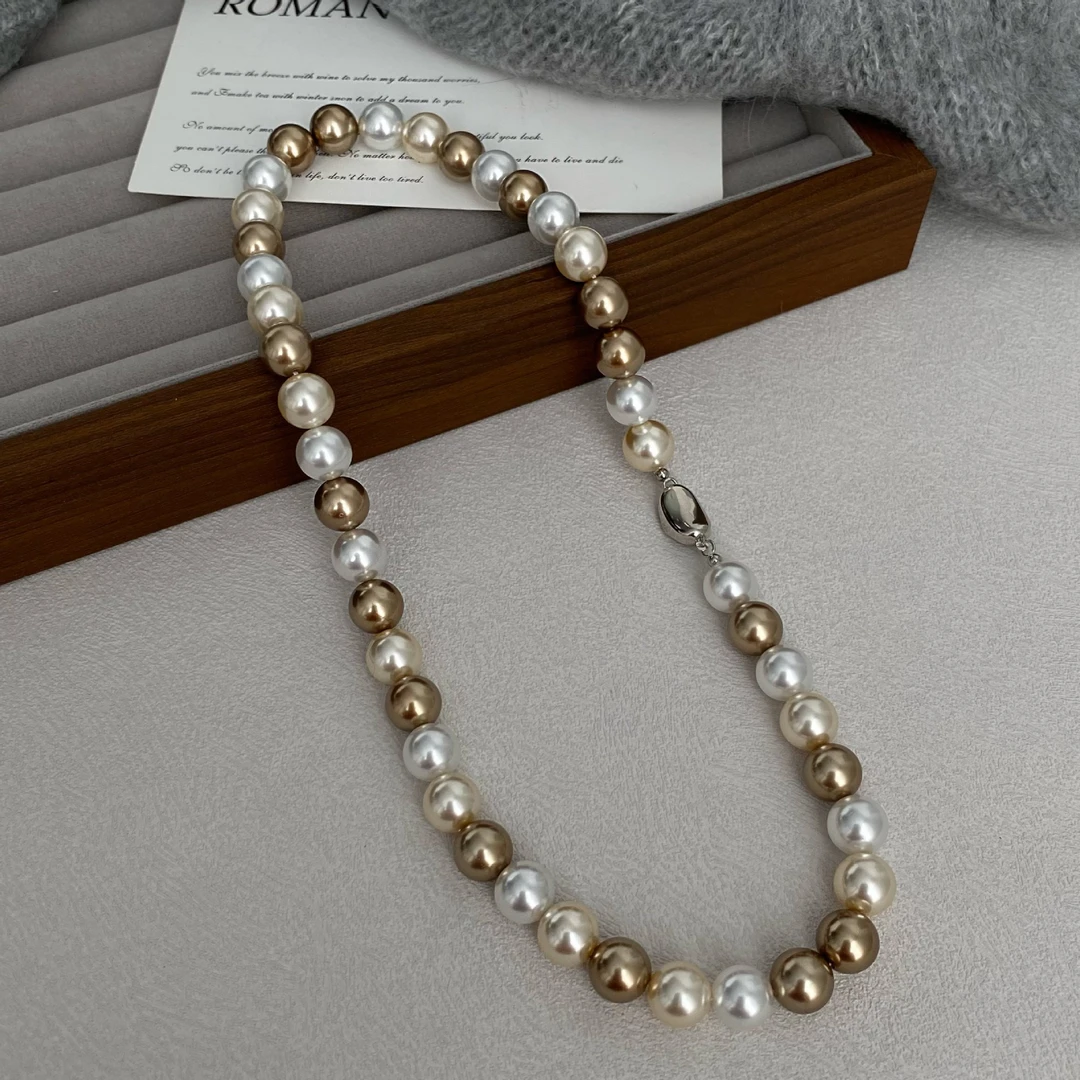 链子925银 美拉德色系项链