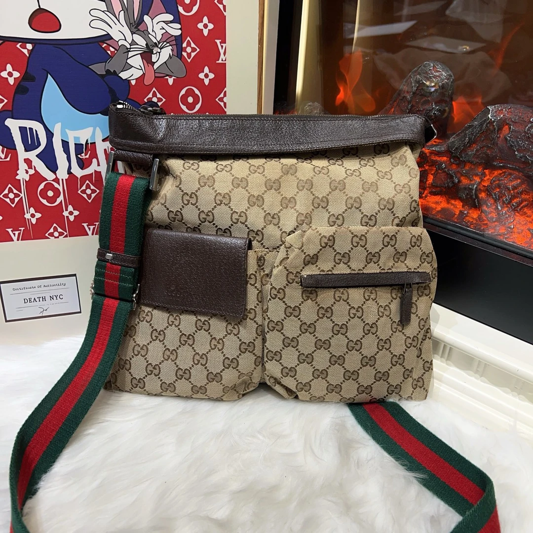 95新 GUCCI/古驰 GUCCI古驰老花单肩包 a6060