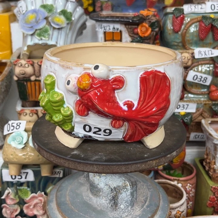 紫砂花盆粗陶材质多肉花盆