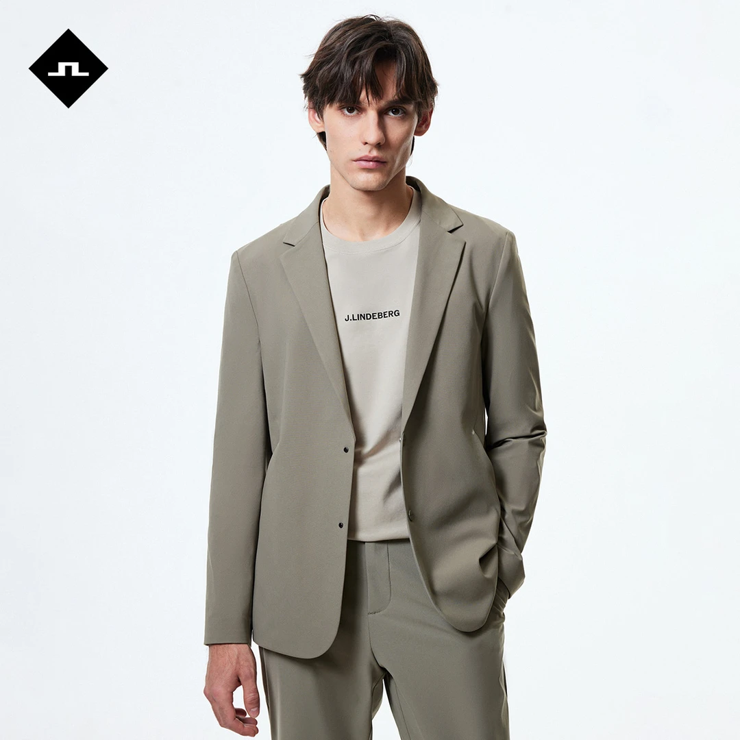 JLINDEBERG金林德伯格男士秋冬简约针织弹力休闲纯色薄款西服