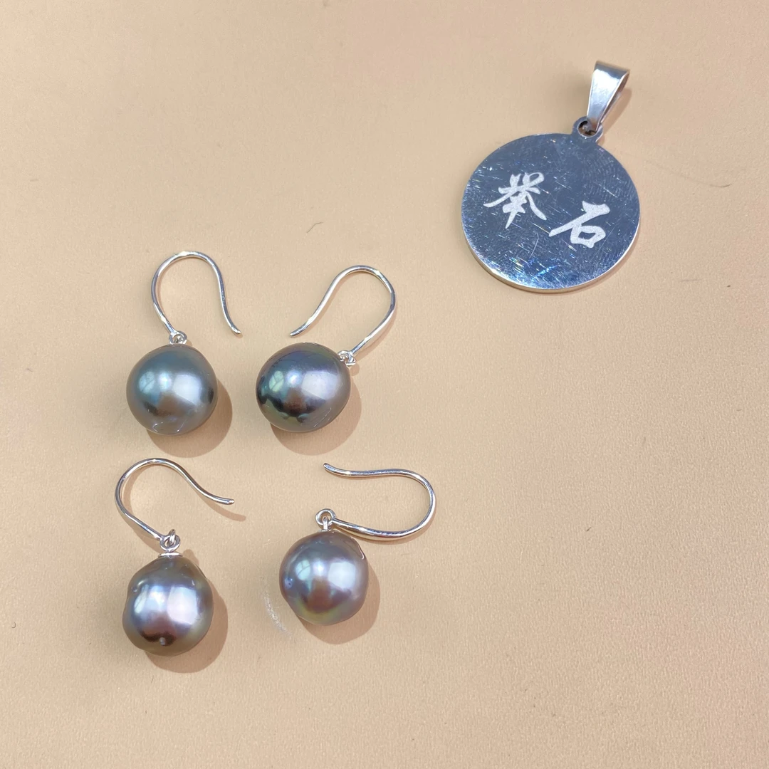 【举石饰品】X0128-523-9珍珠耳饰（一对/多样性发/约10-12mm）F