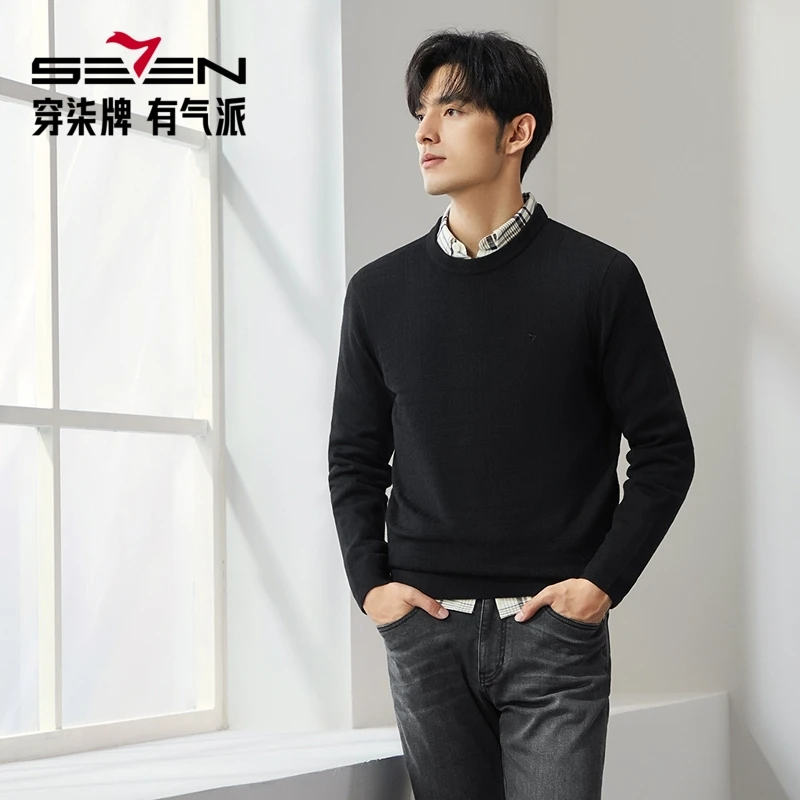 针织衫男款秋冬新款时尚百搭圆领毛衫127Y70