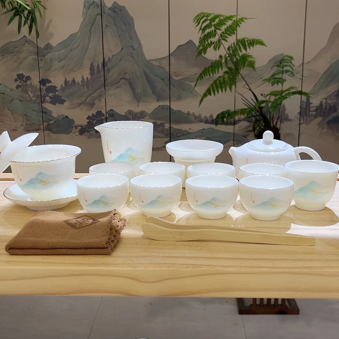 【都彩】日照金山羊脂玉瓷16头