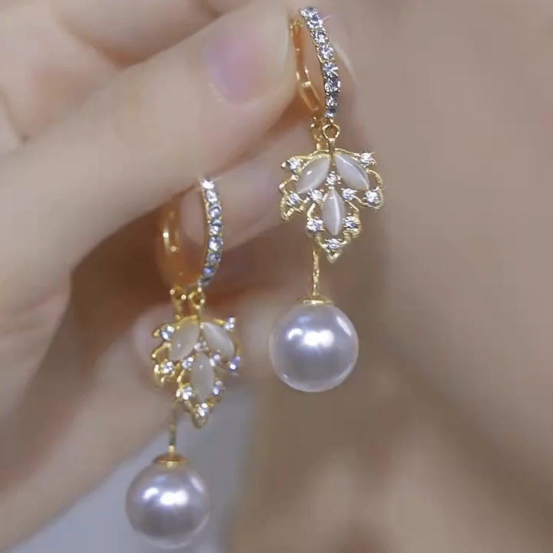 铜合金耳饰 【气质佳人】时尚气质百搭枫叶耳环