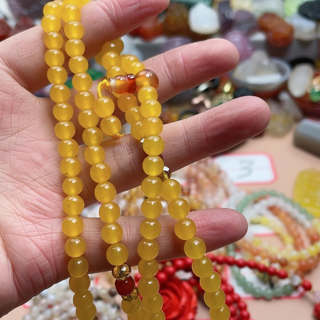 玛瑙/玉髓颈饰合金花**丽