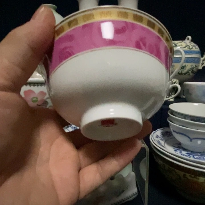 凯***莎醴陵釉下青花碗现代的