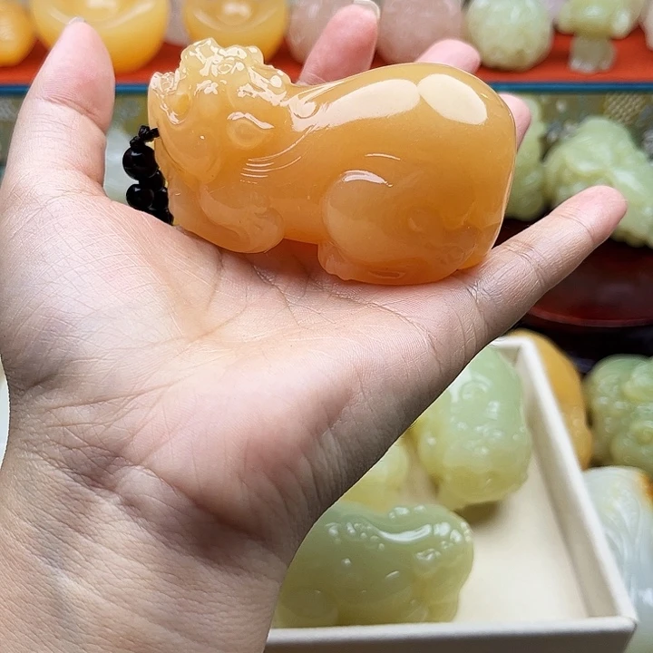 强***！石材貔貅手把摆件