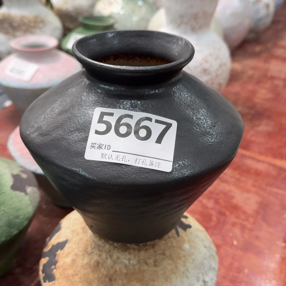 景德镇陶瓷景德镇高温花瓶编码5667高17口6默认无孔