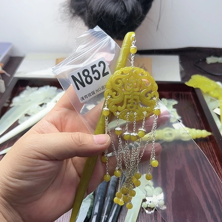 蛇纹石玉发饰合金G****.