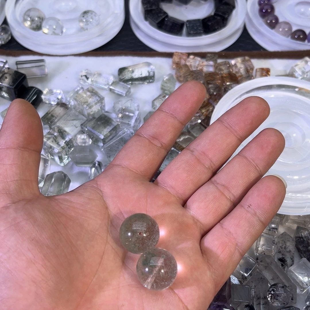 水晶珠宝半成品未镶嵌饭***呆3好