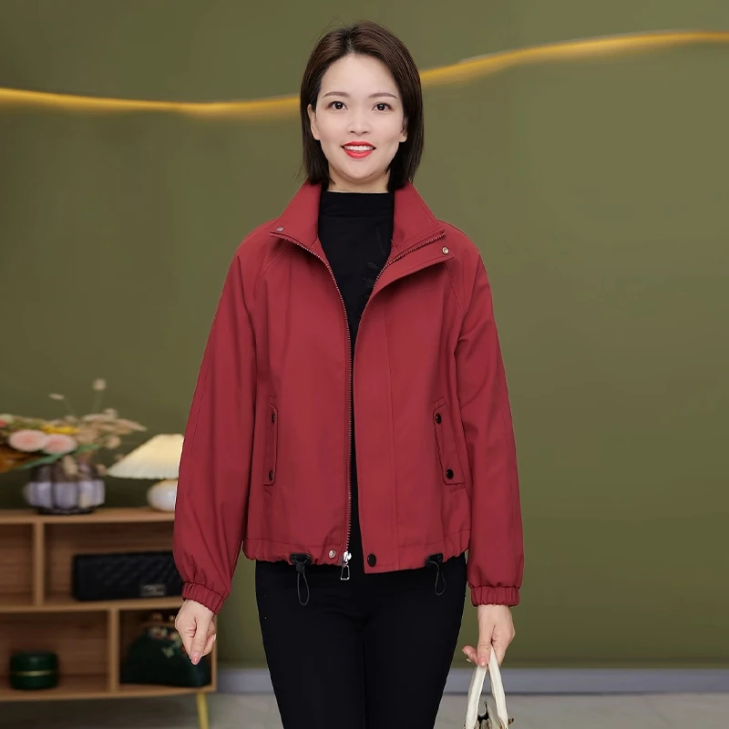 A003新款轻奢春季女装短款休闲秋季外套气质减龄时尚中年大码外套