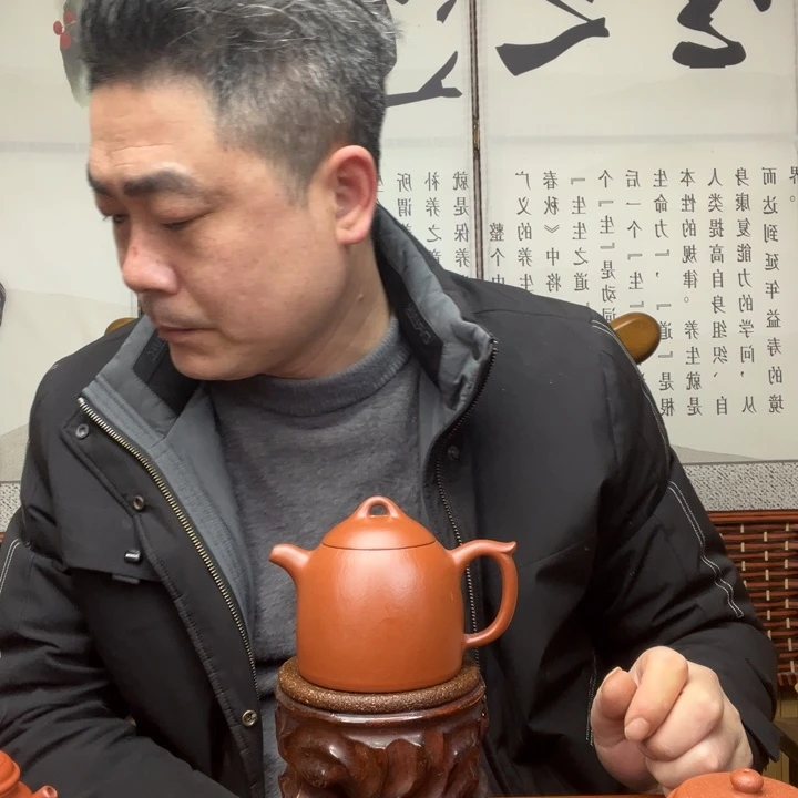 茶壶紫砂原矿朱泥全手工秦权210毫升