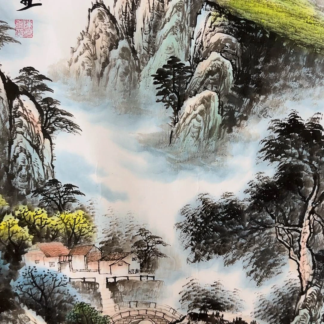 国画QA原创山水作品！带证书！限购一单