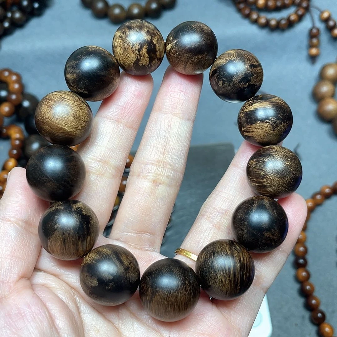 沉香手串陌**松白棋瘤疤1.8