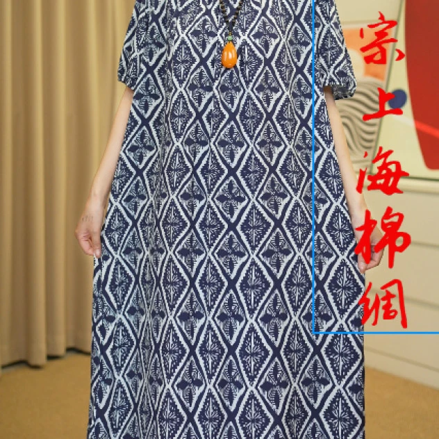 合集—加长款【外穿】两口袋—宽松大码棉绸连衣裙