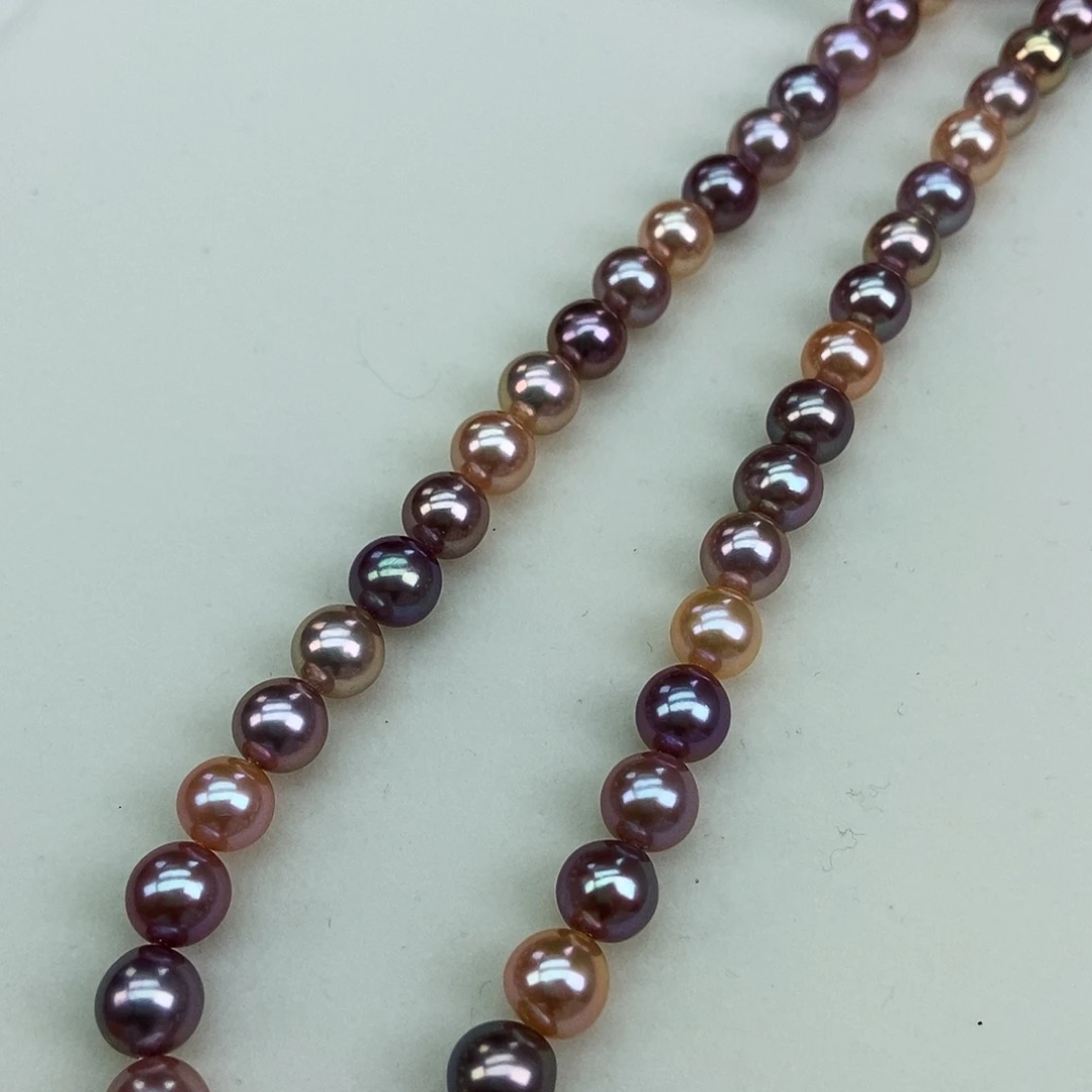 淡水珍珠8极强光糖果超干净捡漏银S925镶嵌