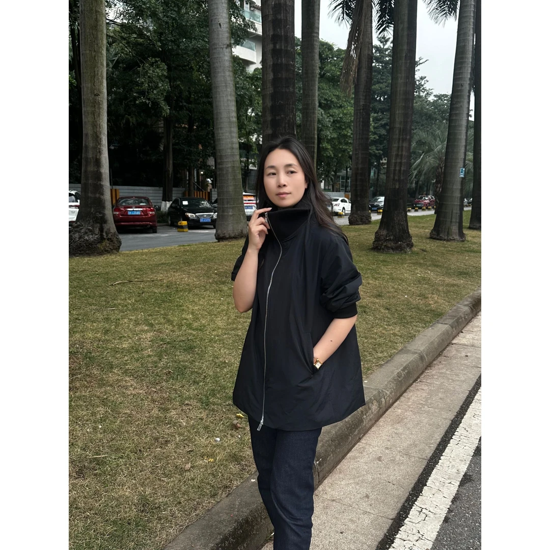 时尚棒球服罗纹高领宽松夹克风衣外套MA5SYGZ0328