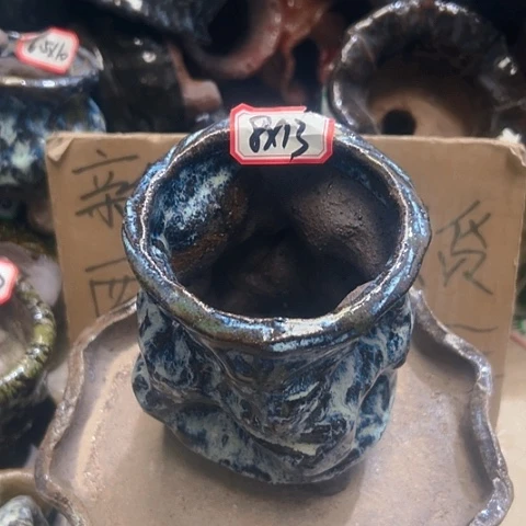 红陶粗陶花盆手工